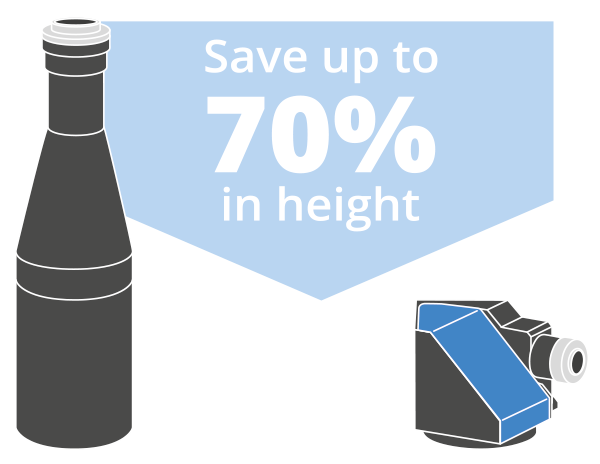 Save up to 70% in height